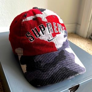 Nike x Supreme Corduroy Red Camo Hat